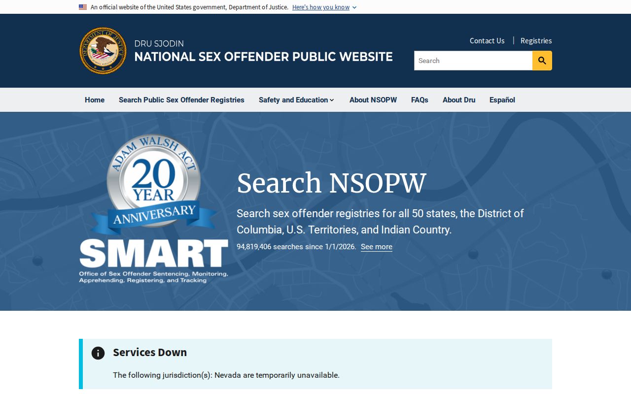 National NSOPW search used with a Forest County sex offender check