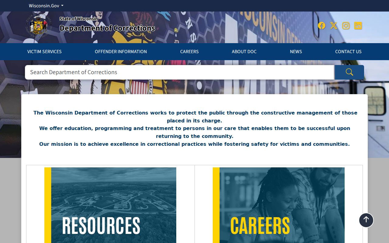 Wisconsin DOC home for Forest County sex offender registry oversight